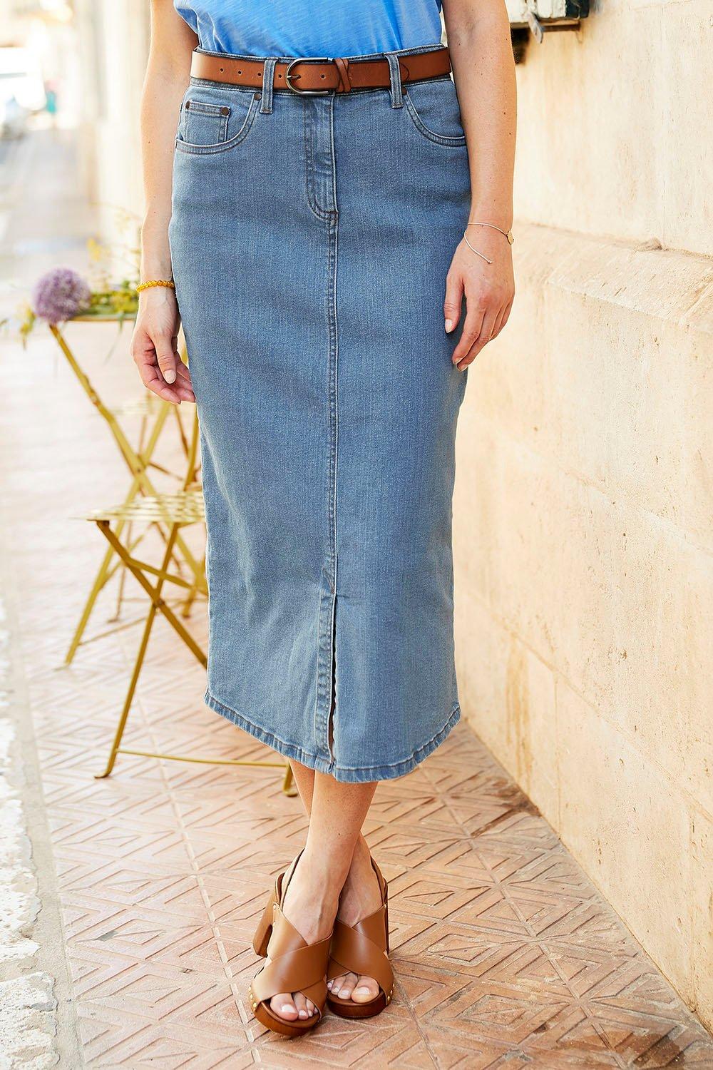 Denim pencil 2025 skirt xl